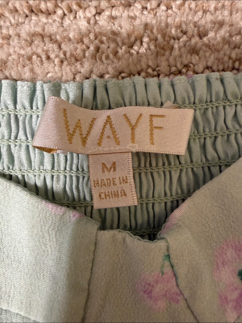 Wayf Mint Green Tiered Floral Dress - Picture 2 of 5